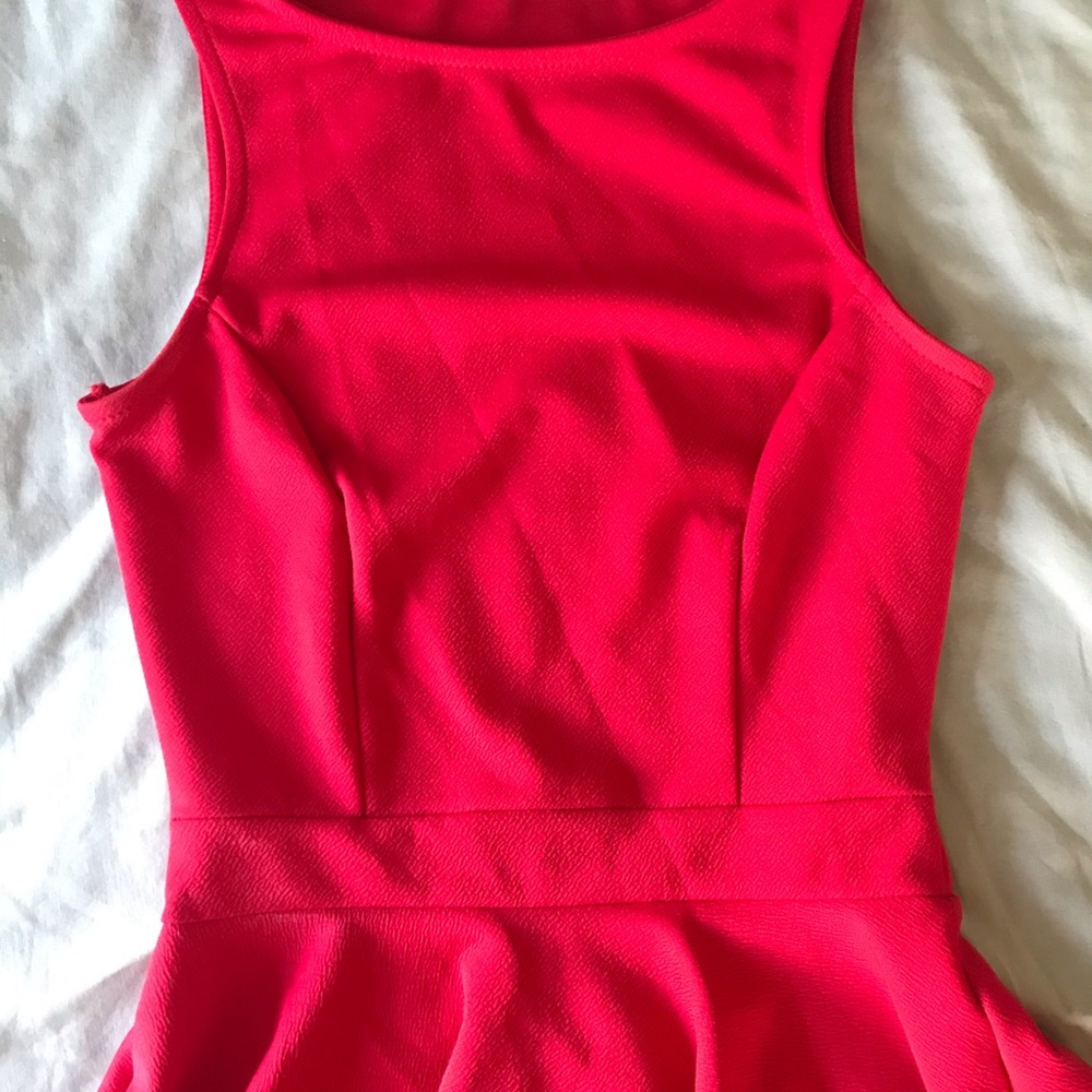 Red High/Low Midi Dress - Picture 2 of 7